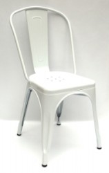 krzesło metalowe białe